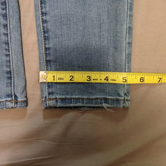 American Eagle Denim Jeggings Size 10 Short Super Stretch Light Medium Wash - Picture 12 of 16